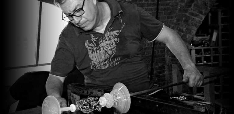 Davide Fuin Glass Master in Murano Italy